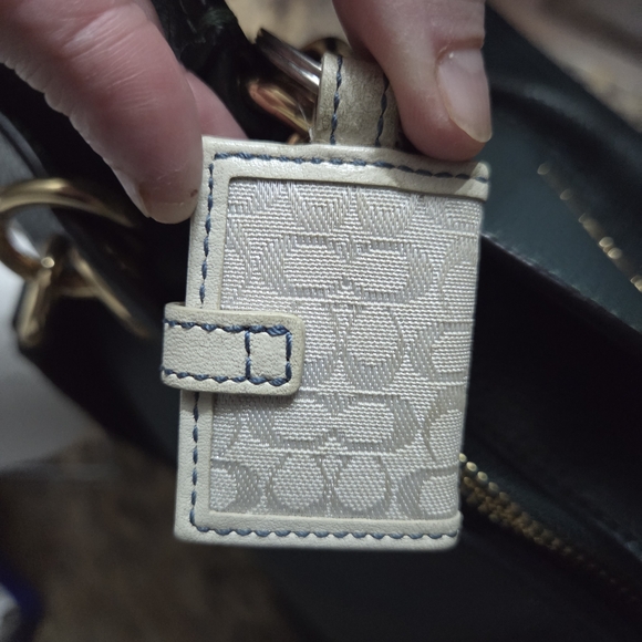 Coach Beige Keychain Photo Book with Silver Buckle - Picture 2 of 7